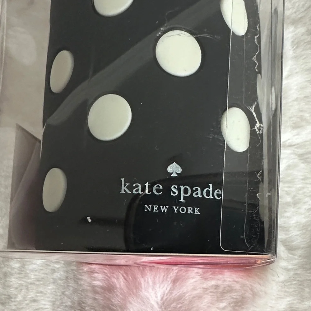 kate spade Black and White Polka Dot Drink Cozy
